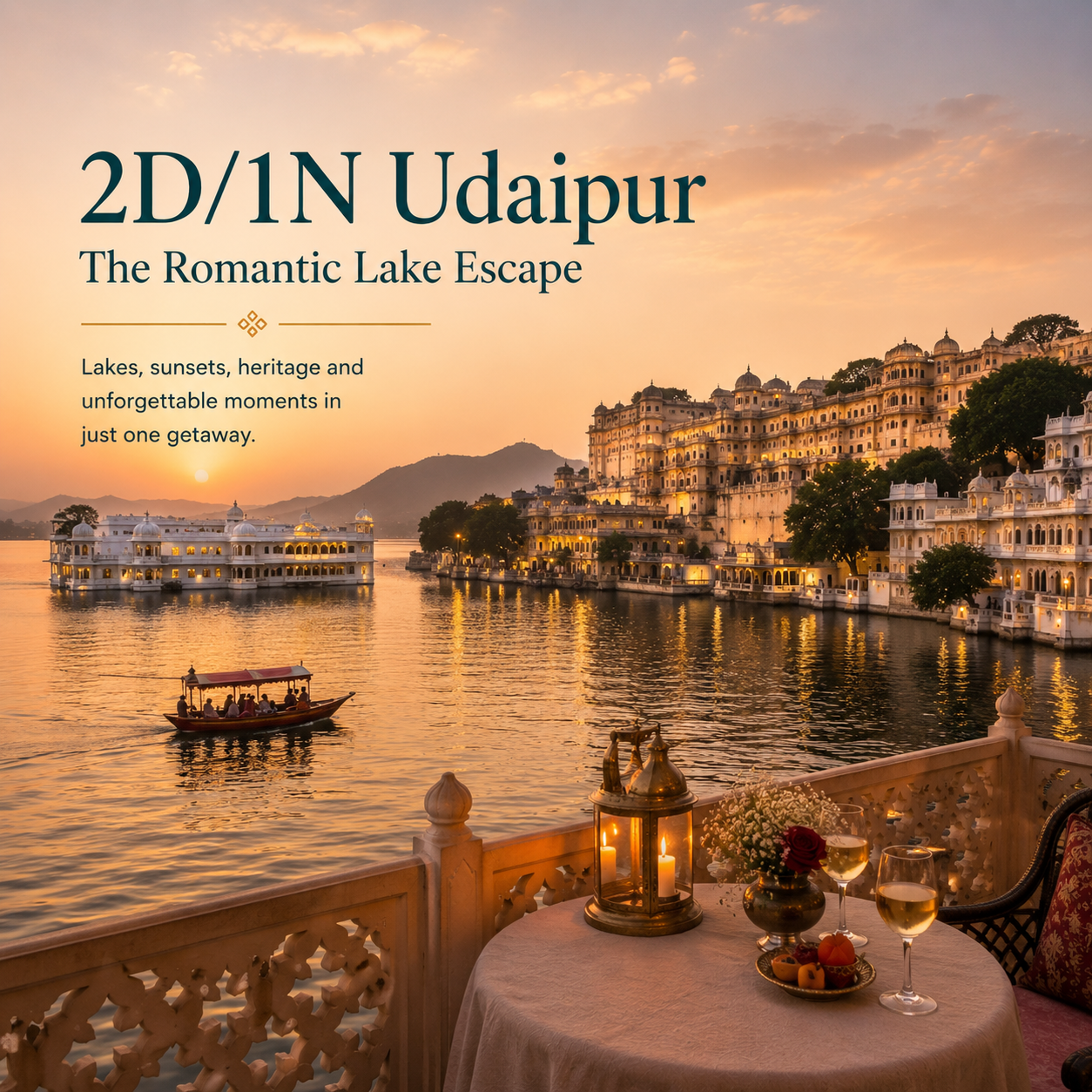 2D/1N Udaipur: The Romantic Lake Escape
